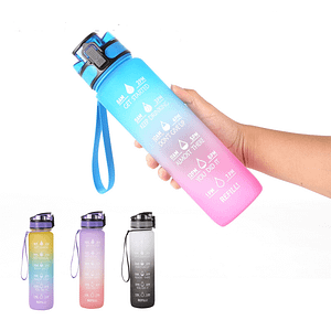1L Water Bottle with Bounce Cover Leakproof Cup Time Scale Reminder Eco Friendly Sports Water Bottles » Planet Green Eco-Friendly Shop