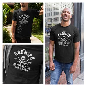 Goonies T-Shirt 100 % Organic Cotton Organic Mens Apparel » Planet Green Eco-Friendly Shop