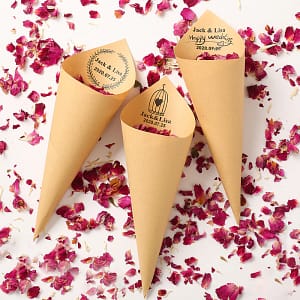 Custom Wedding Confetti Cones Dried Rose Petals Biodegradable Garden Accessories » Planet Green Eco-Friendly Shop