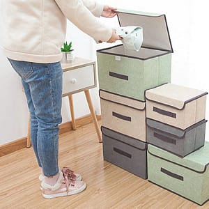 Eco Friendly Cotton Linen Storage Box With Cap Eco friendly Home storage » Planet Green Eco-Friendly Shop